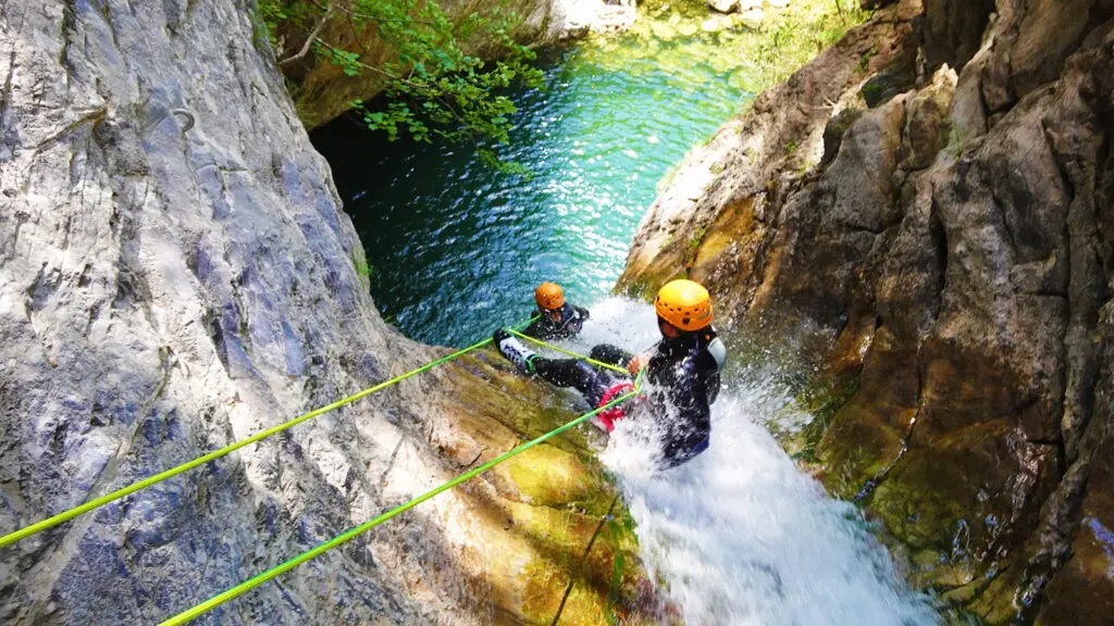 Canyoning Bollène in the Vésubie valley in the south of France - Les Geckos