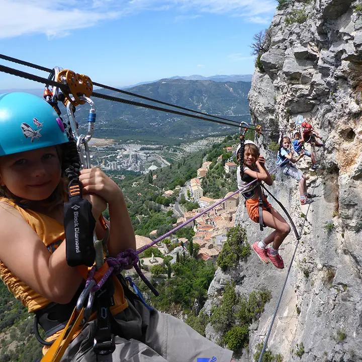 Zip Lining at the Via Ferrata on the Cote d'Azur with Les Geckos