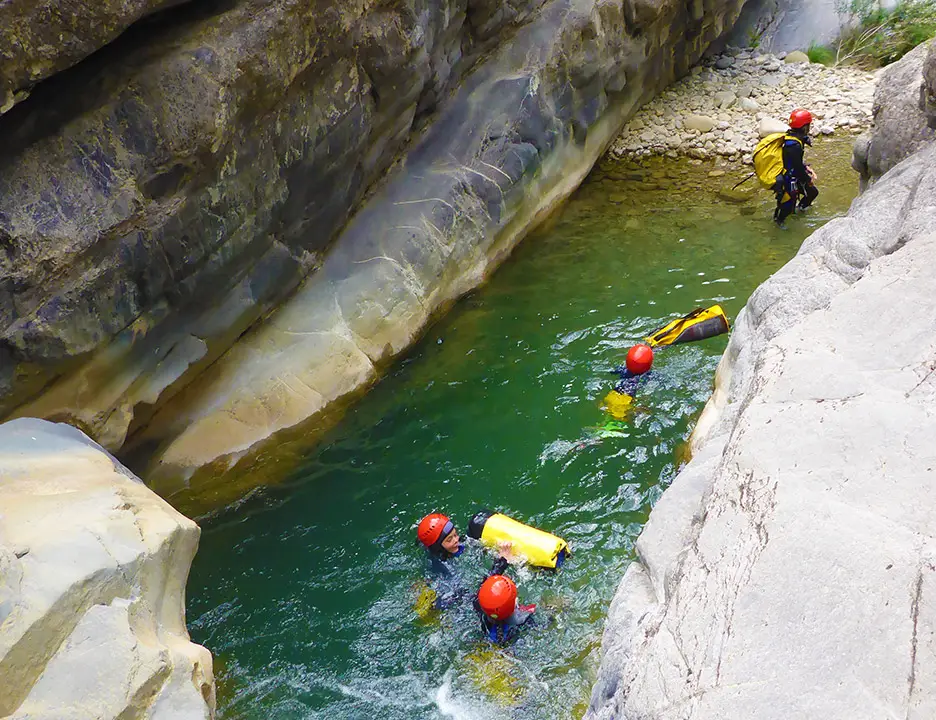 Canyoning Cramassouri in the Tinée Valley - Les Geckos