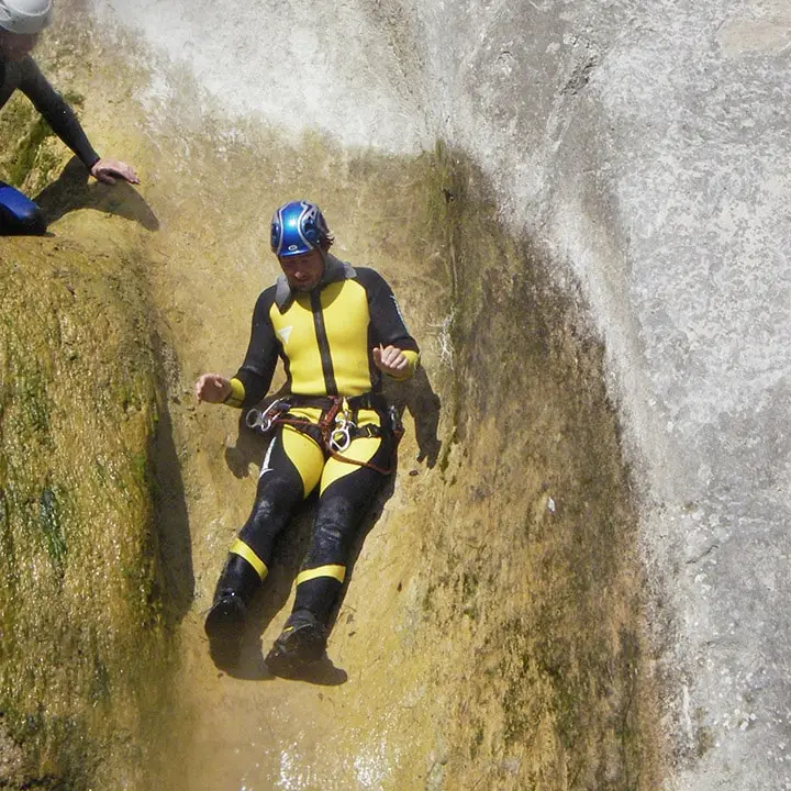 Canyoning Cuébris in the Esteron Valley in the French Riviera - Les Geckos