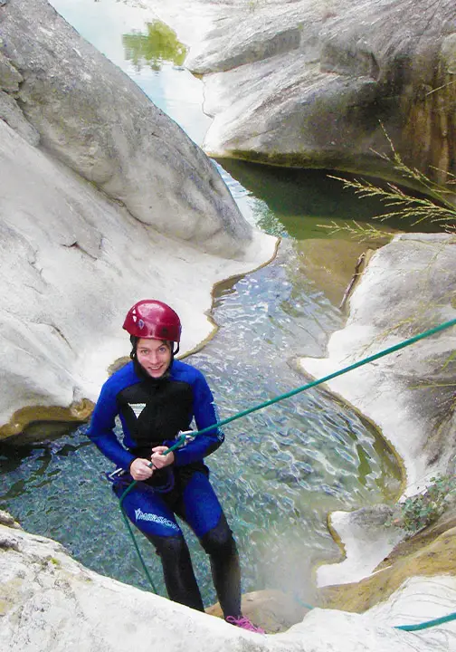 Canyoning Cuébris in the Esteron Valley in the French Riviera - Les Geckos
