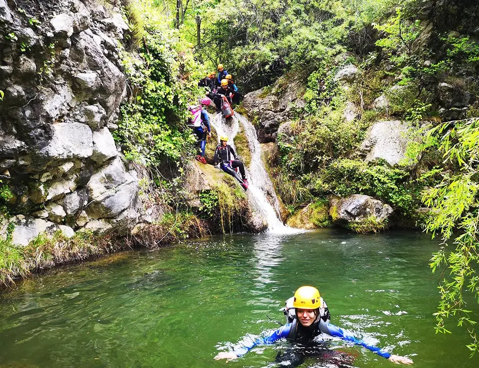 Canyoning Gourdon close to Grasse and Cannes in the French Riviera - Les Geckos