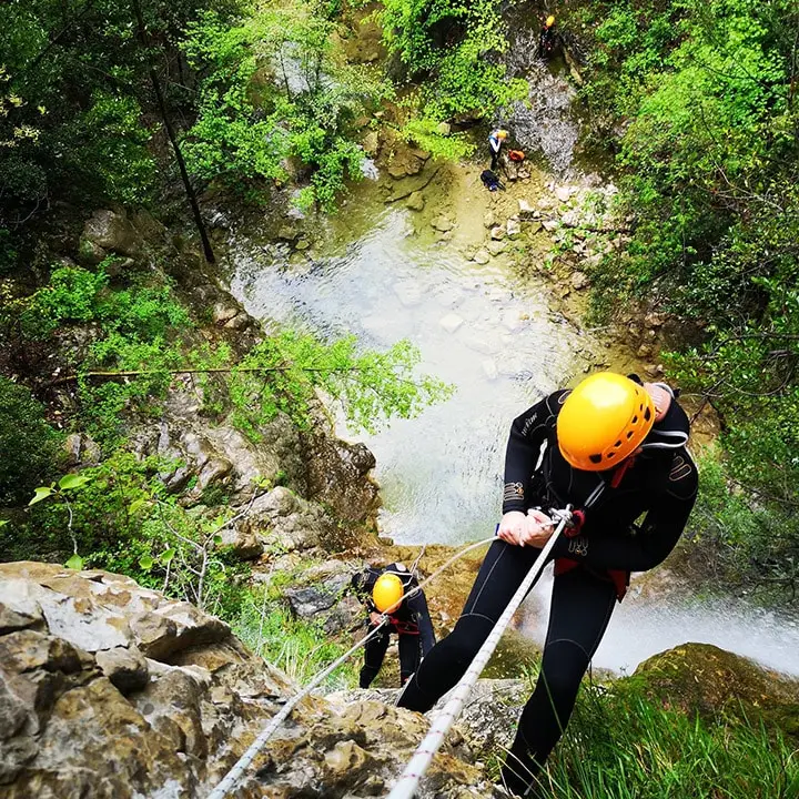 Canyoning Gourdon close to Grasse and Cannes in the French Riviera - Les Geckos