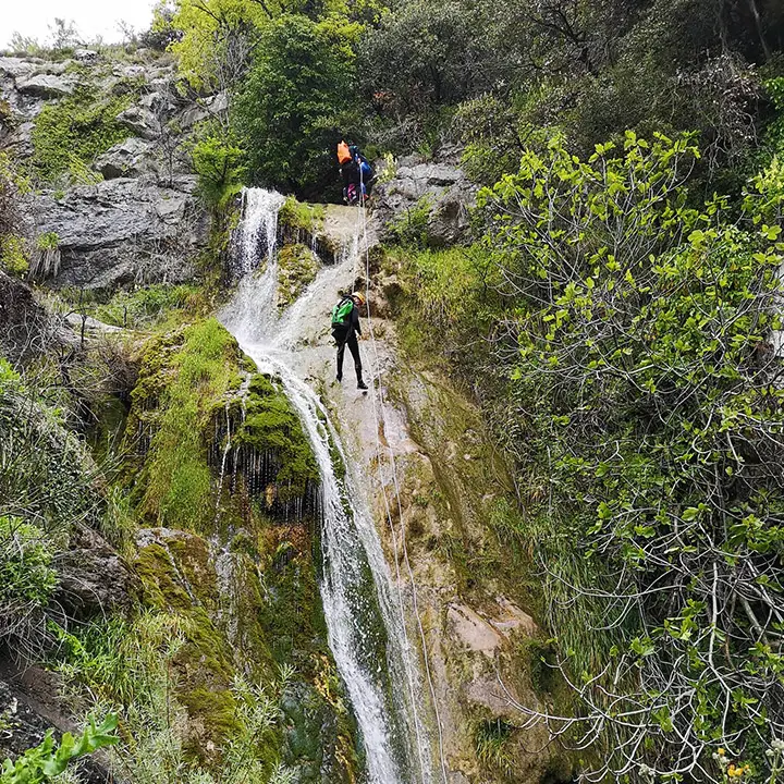 Canyoning Gourdon close to Grasse and Cannes in the French Riviera - Les Geckos