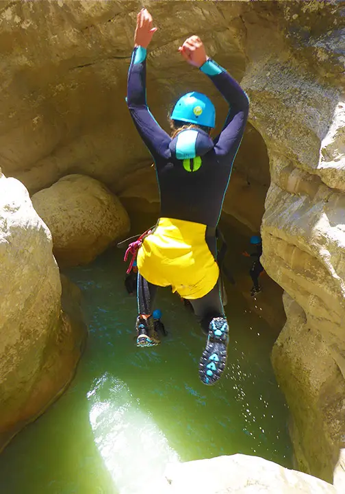Canyoning Riolan in the Estéron valley in the south of France - Les Geckos