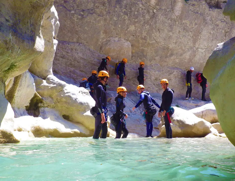 Canyoning Riolan in the Estéron valley in the south of France - Les Geckos