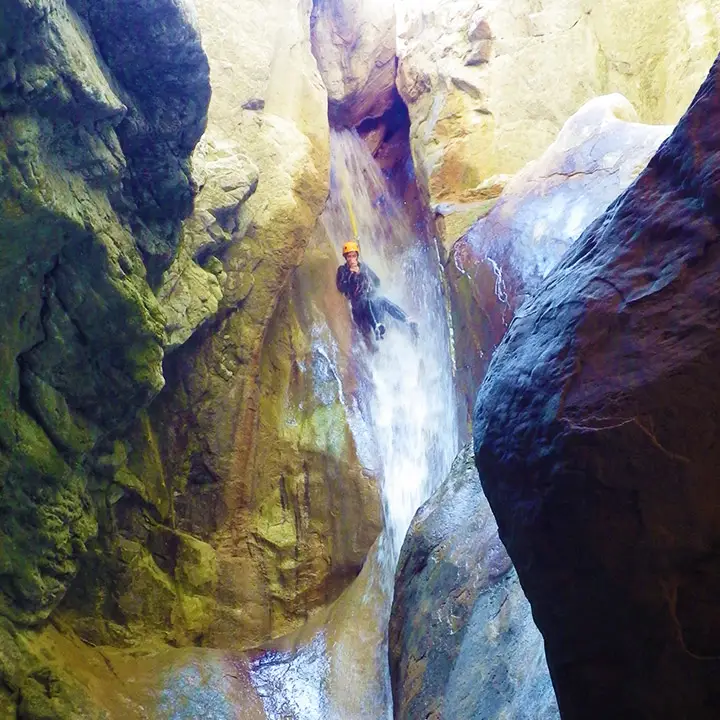 Canyoning Riolan in the Estéron valley in the south of France - Les Geckos